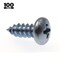 Prime-Line Sheet Metal Screw, #10 x 1/2 in, Zinc Plated Pan Head Phillips Drive, 100 PK 9020120 - alternate 2